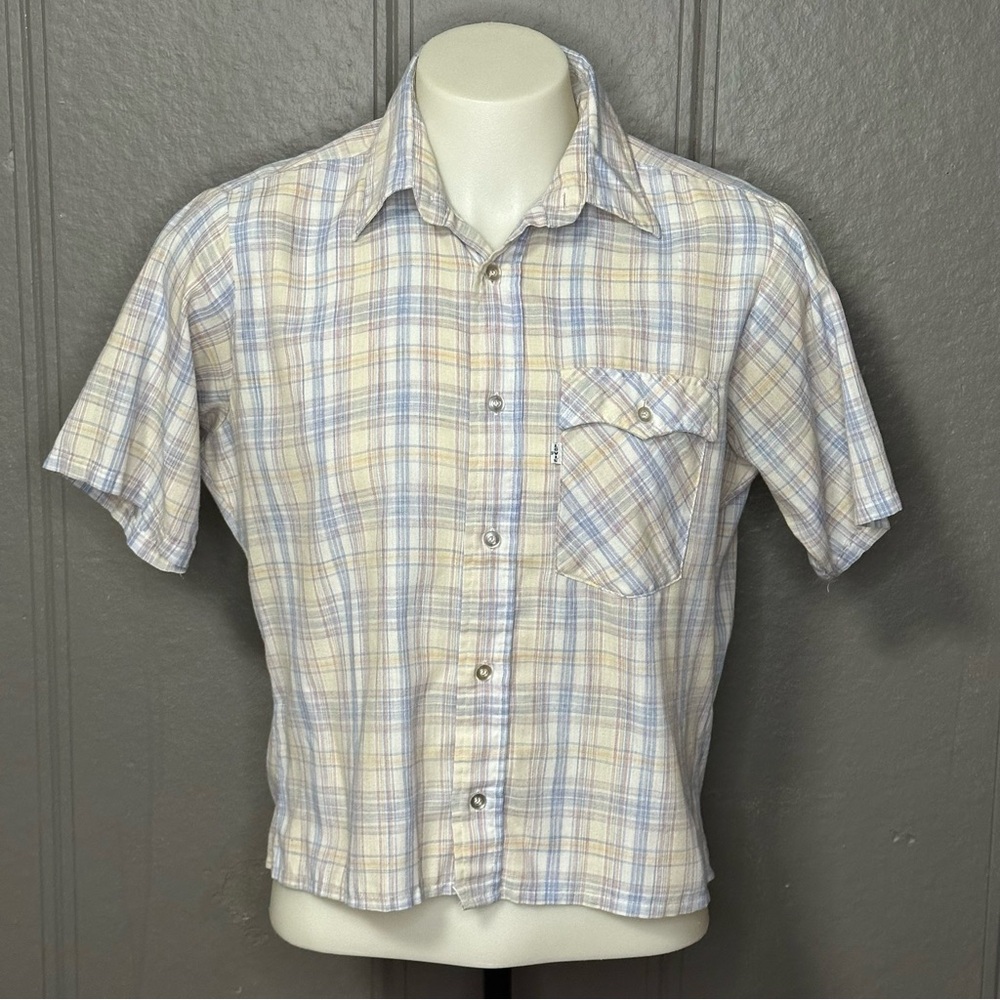 Vintage Levi Strauss & Co 1980 USA Olympic Games Plaid Shirt